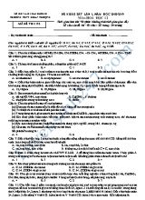 Đề khảo sát lần 1 môn Hóa học Lớp 12 - Mã đề 132 - Năm học 2018-2019 - Trường THPT Đoàn Thượng